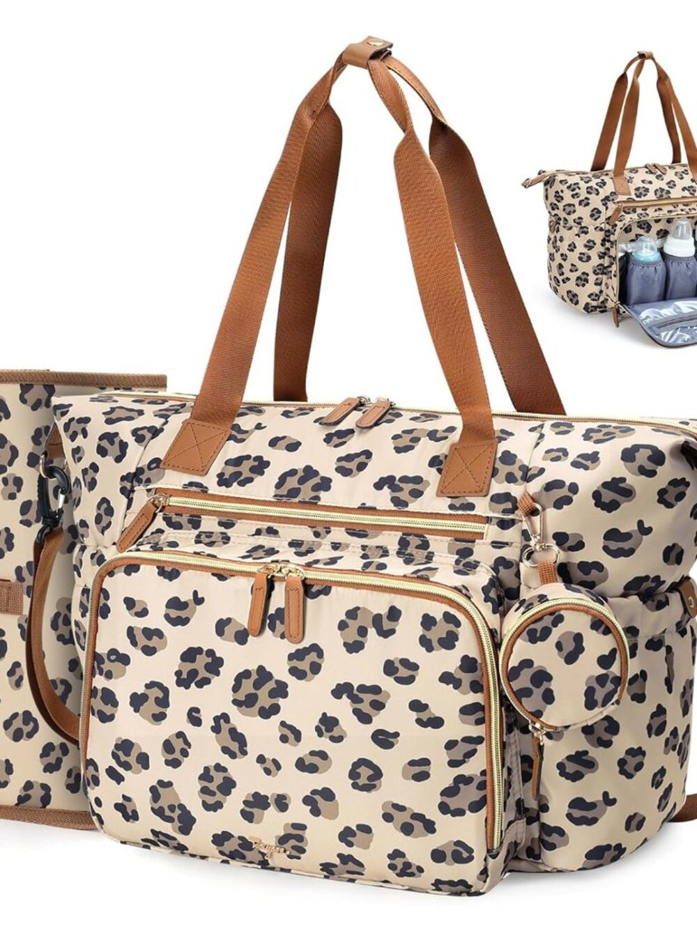 Diaper Bag Tote, Large Baby Diaper Bags for Travel, Hospital Bag for Labor Deliv